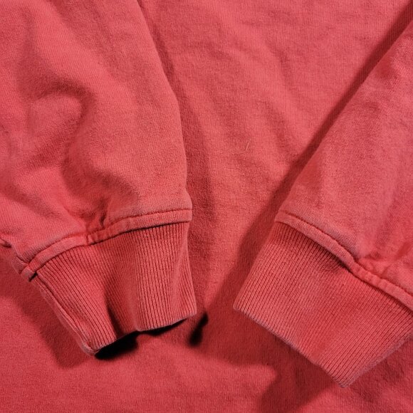 Tommy Hilfiger Rugby Shirt Mens Large Red Long Sleeve Preppy Retro Crest - Picture 9 of 9
